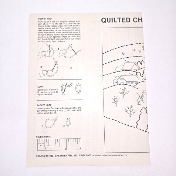 Vintage Sunset Stitchery “Quilted Christmas Morn” Kit 2101 Holiday‎ Scene 8×10 – - Picture 6 of 13